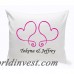 JDS Personalized Gifts Personalized Unity Two Hearts Cotton Throw Pillow JMSI2691